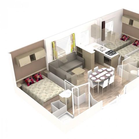 BUNGALOW 6 personnes - 3 chambres