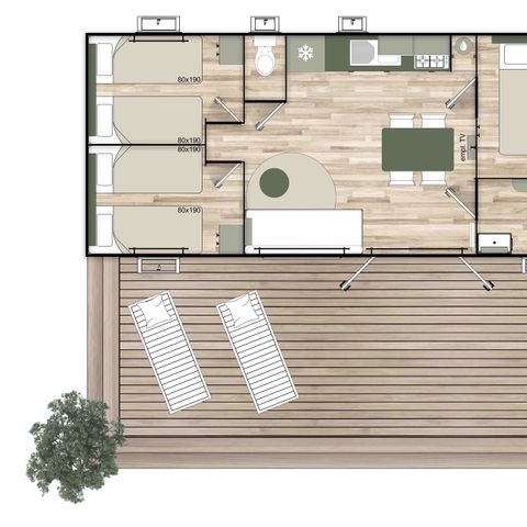 BUNGALOW 6 personnes - Luxe
