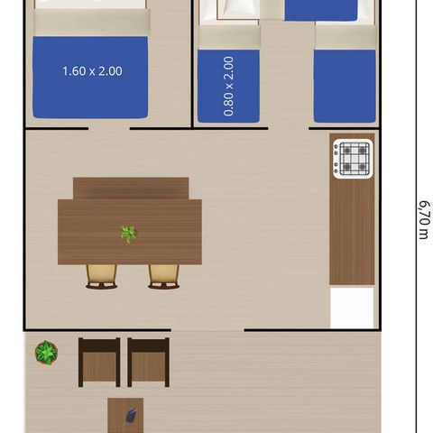 TENTE TOILE ET BOIS 5 personnes - Safaritent Comfort