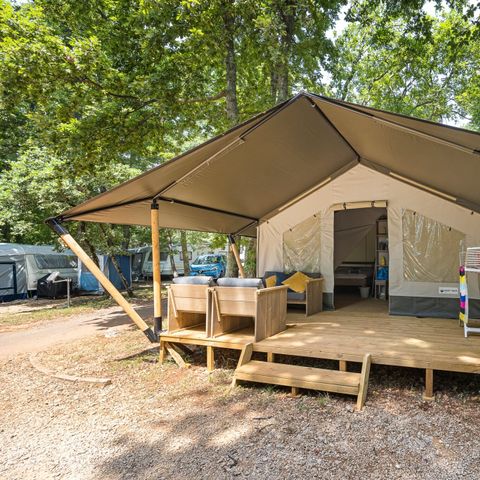 Tente en toile et en bois 5 personnes - Aminess Maravea - Tente Safari Confort