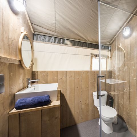 Tente en toile et en bois 6 personnes - Aminess Maravea - Tente Safari + sanitaires (6P)