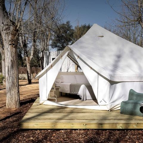 Tente en toile et en bois 2 personnes - Bell Tent