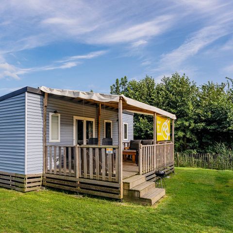 BUNGALOW 6 personnes -  Mobil-home | Comfort | 3 Ch. | 6 Pers. | *Terrasse surélevée* | 1 SDB | Clim.