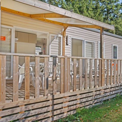 BUNGALOW 6 personnes -  Mobil-home | Comfort | 3 Ch. | 6 Pers. | *Terrasse surélevée* | 1 SDB | Clim.