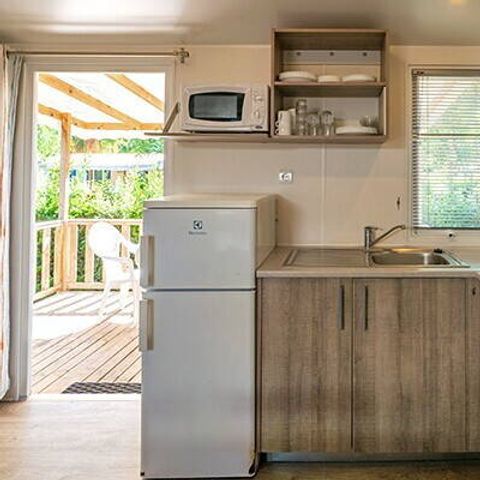 BUNGALOW 6 personnes -  Mobil-home | Comfort | 3 Ch. | 6 Pers. | *Terrasse surélevée* | 1 SDB | Clim.