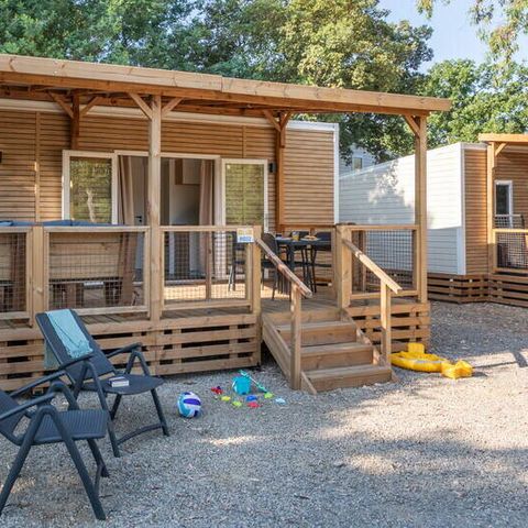 BUNGALOW 6 personnes - Mobil-home | Comfort | 3 Ch. | 6 Pers. | Terrasse Lounge | Clim.