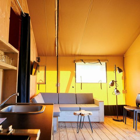 Tente en toile et en bois 6 personnes - Safari Cottage