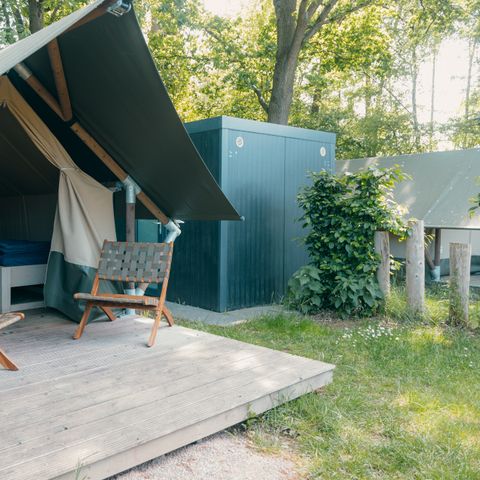 TENTE TOILE ET BOIS 4 personnes - Safari Cottage XS avec salle de bain privée