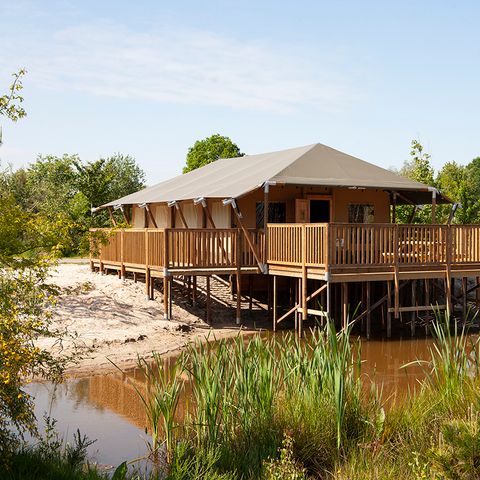 TENTE TOILE ET BOIS 8 personnes - Safari Cottage XL