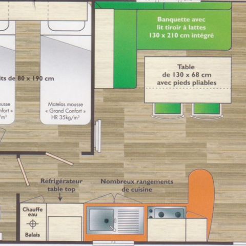 Mobilhome 6 personnes - Grand Confort - 28 m2