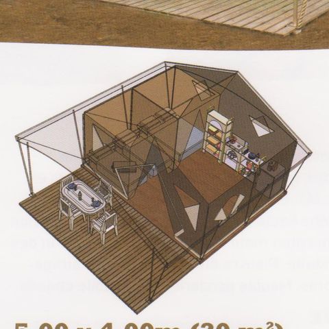 Bungalow toilé 4 personnes