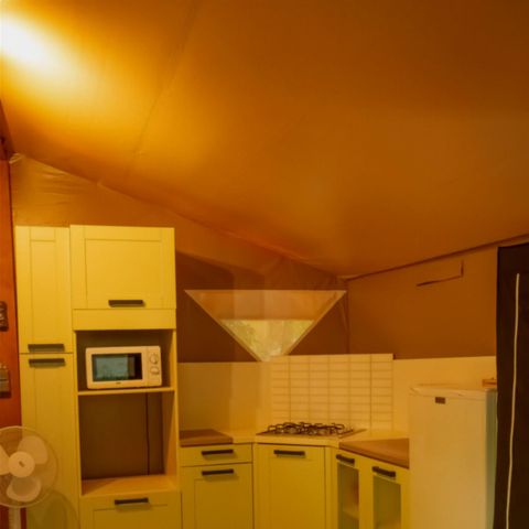 Tente en toile et en bois 6 personnes - Bungalow toilé 6p