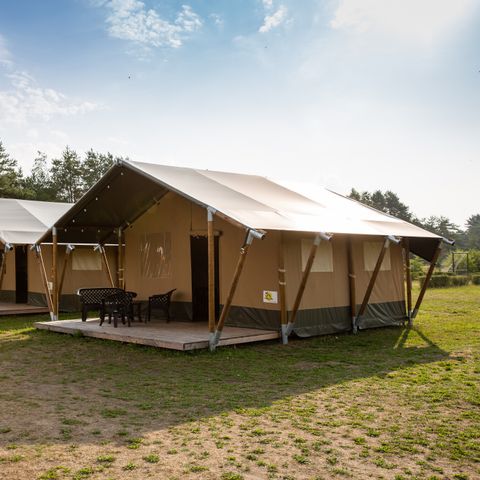 Tente en toile et en bois 6 personnes