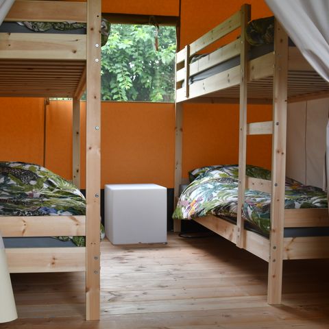 Tente en toile et en bois 6 personnes - y compris les toilettes