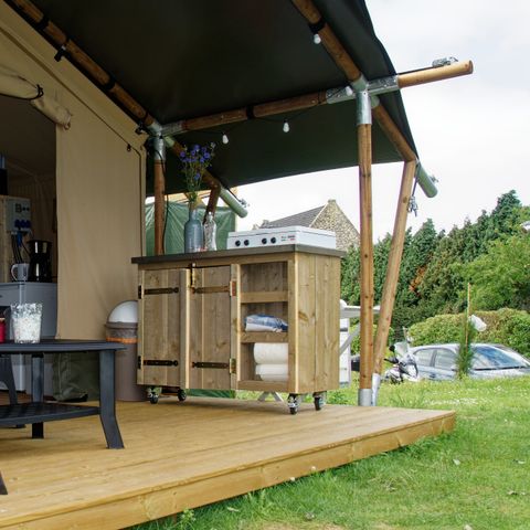 Tente en toile et en bois 4 personnes