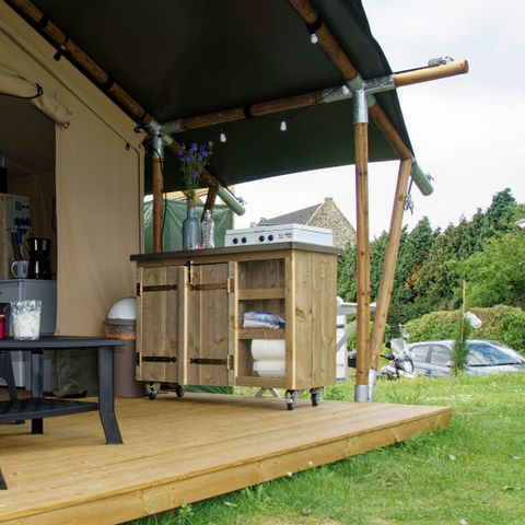 Tente en toile et en bois 4 personnes