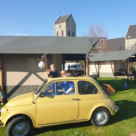 Tente en toile et en bois 4 personnes