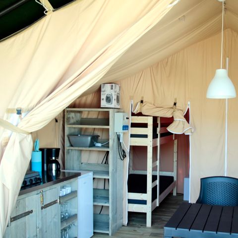 Tente en toile et en bois 4 personnes - Tente safari