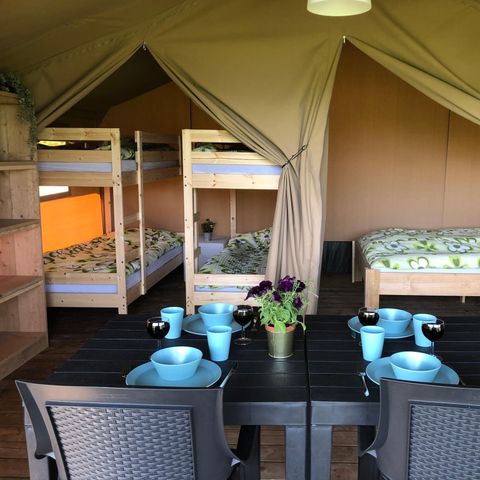 TENTE TOILE ET BOIS 6 personnes - Tente safari