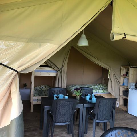 Tente en toile et en bois 6 personnes
