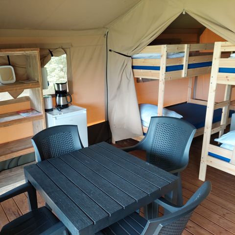 Tente en toile et en bois 6 personnes