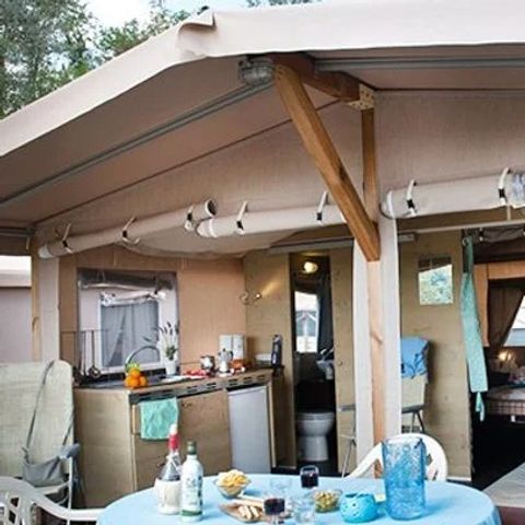 TENTE TOILE ET BOIS 5 personnes - Tente Super Lodge | 2 Ch. | 4/5 Pers. | 1 SDB