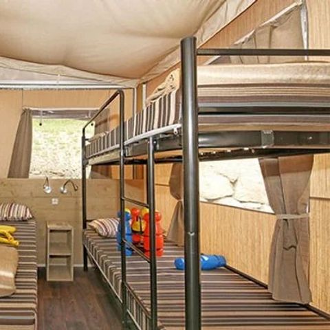 Tente en toile et en bois 5 personnes - Tente Super Lodge | 2 Ch. | 4/5 Pers. | 1 SDB