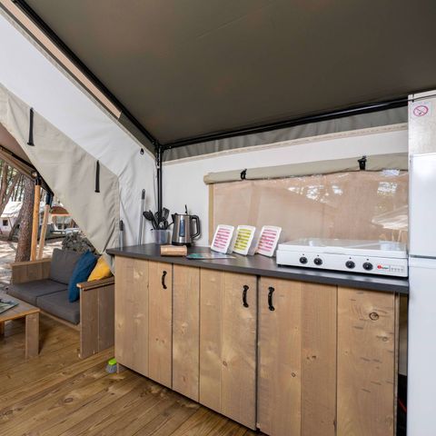 TENTE TOILE ET BOIS 5 personnes - Tente Safari Confort