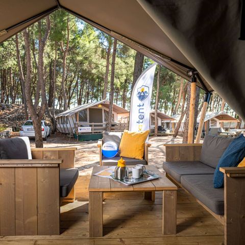 TENTE TOILE ET BOIS 5 personnes - Tente Safari Confort