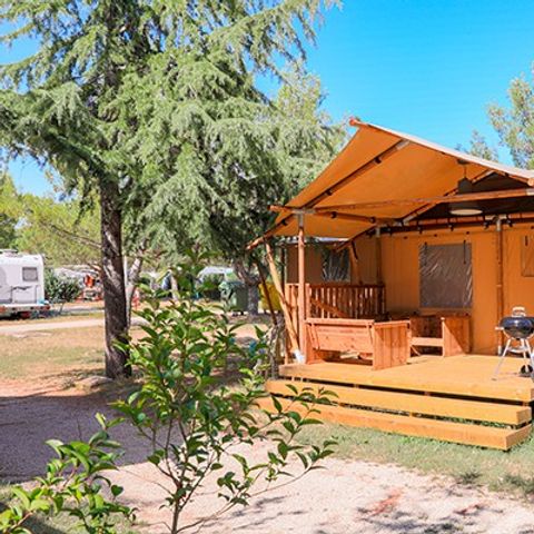 TENTE TOILE ET BOIS 6 personnes - Safari Lodge | 3 Ch. | 6 Pers. | 1 SDB | Clim.