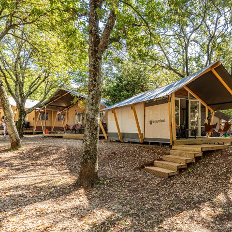 TENTE TOILE ET BOIS 5 personnes - Porto Sole - Tente Safari Bella Vista + air conditionné (5P)