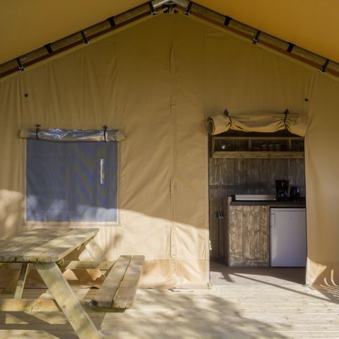 Tente en toile et en bois 4 personnes - Tente safari 4
