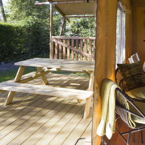 Tente en toile et en bois 4 personnes - Tente safari 4