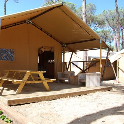 TENTE TOILE ET BOIS 6 personnes - (SAF6)