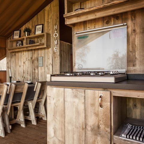 Tente en toile et en bois 6 personnes - (SAF6)