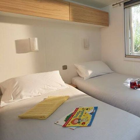 BUNGALOW 6 personnes - Mobil-home | Comfort | 3 Ch. | 6 Pers. | Terrasse surélevée | Clim.