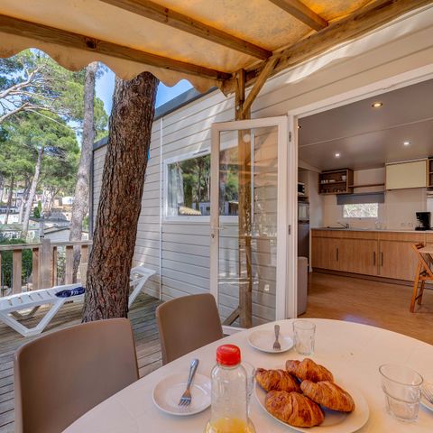 BUNGALOW 6 personnes - Premium Azure | 3 Ch. | 6 Pers. | Terrasse surélevée | Clim.