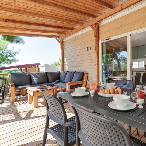 BUNGALOW 4 personnes - Mobil-home | Premium | 2 Ch. | 4 Pers. | Terrasse Lounge | Clim.