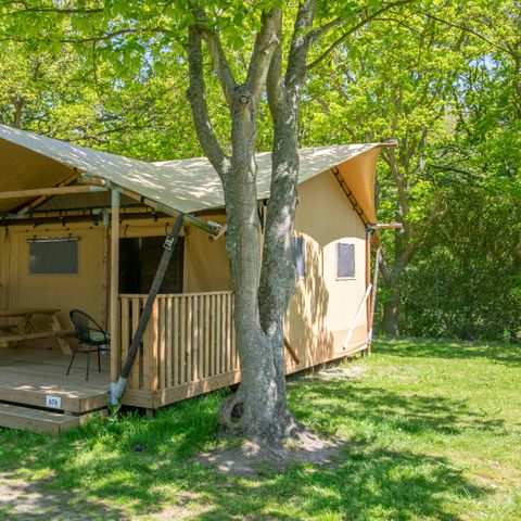 Tente en toile et en bois 6 personnes