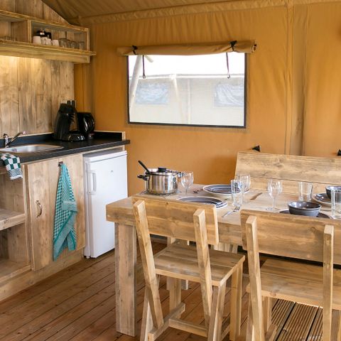 Tente en toile et en bois 4 personnes