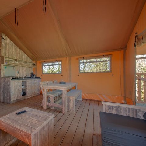 TENTE TOILE ET BOIS 6 personnes - Tente safari