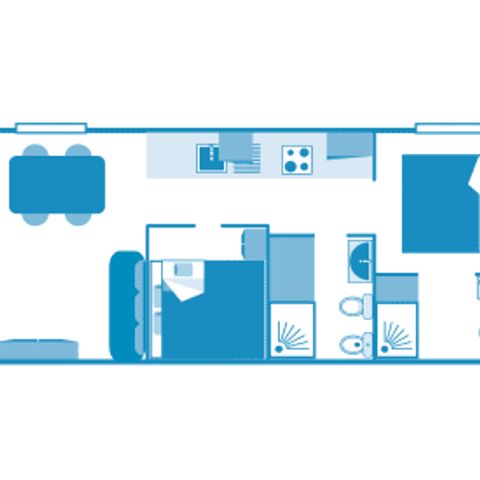 BUNGALOW 5 personnes - Cottage Deluxe 5p 2ch 2sdb ****
