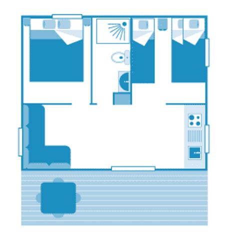 BUNGALOW 5 personnes - Tente Safari 5p 2ch ****