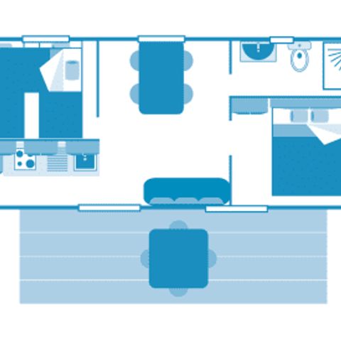 BUNGALOW 5 personnes - Cottage 5p 2ch ***