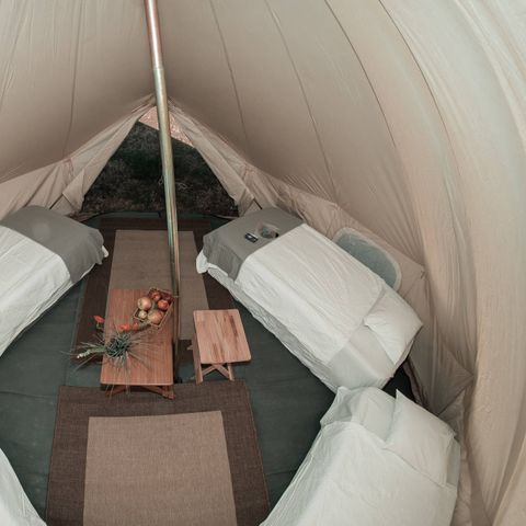 Tente en toile et en bois 2 personnes - Glamping