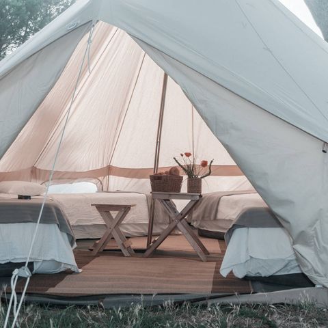 Tente en toile et en bois 2 personnes - Glamping