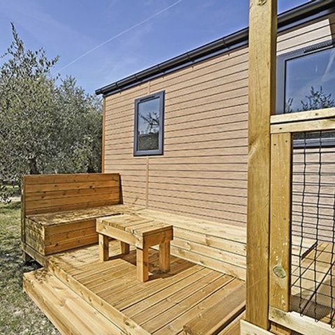 BUNGALOW 6 personnes - Premium | 3 Ch. | 6 Pers. | Terrasse surélevée | 2 SDB | Clim. | TV