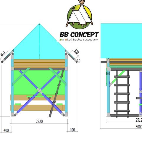 Tente 2 personnes - Bivouac - 5m²