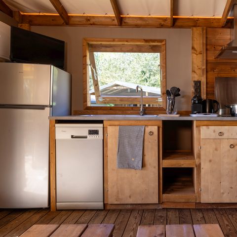 TENTE TOILE ET BOIS 4 personnes - Cosy Glamping, 2ch, 1 sdb