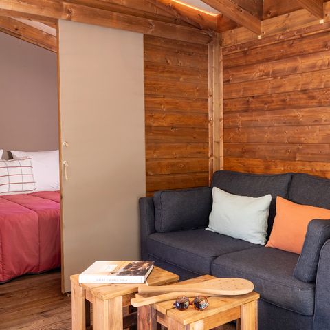 Tente en toile et en bois 4 personnes - Cosy Glamping, 2ch, 1 sdb
